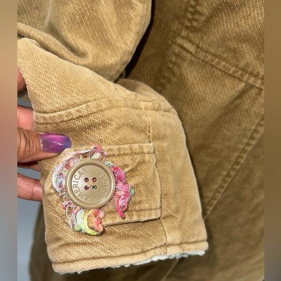 American Eagle Outfitters Unique Brown sherpa Trench Barn Coat Small - Picture 7 of 13